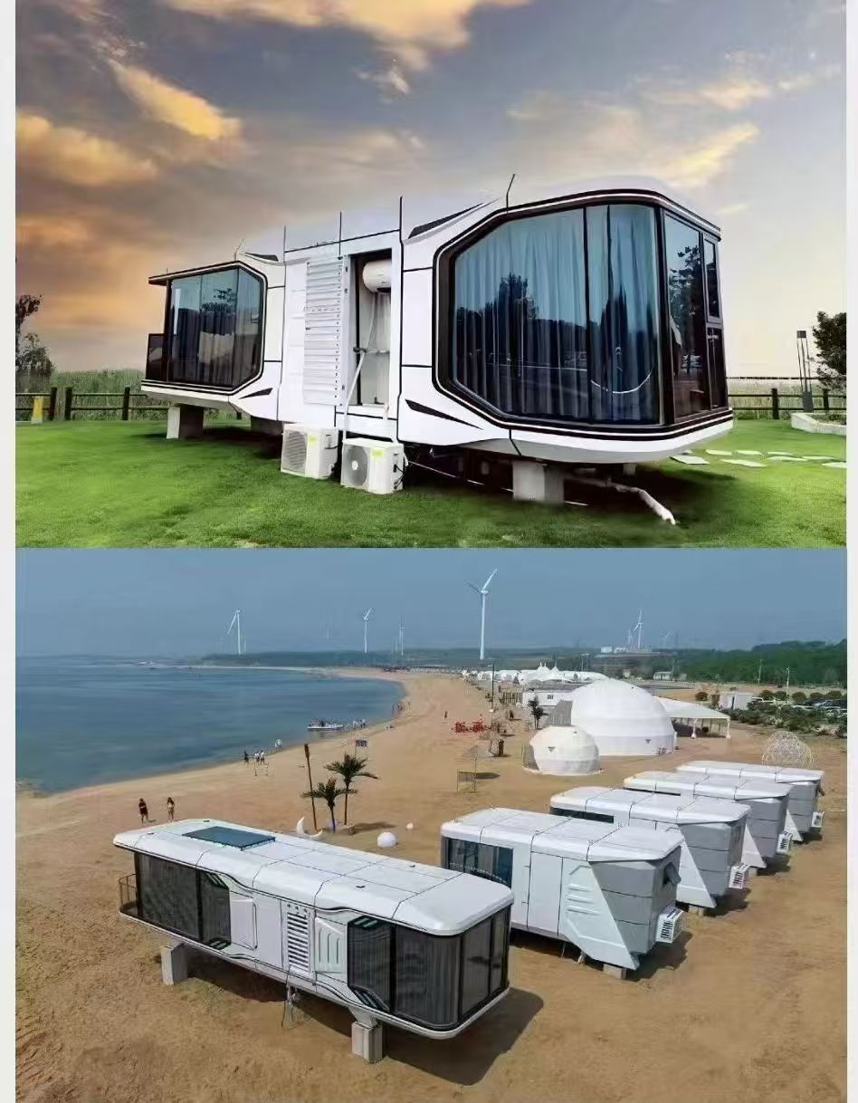 科技感太空舱民宿，模块化移动旅居，景区网红打卡新地标